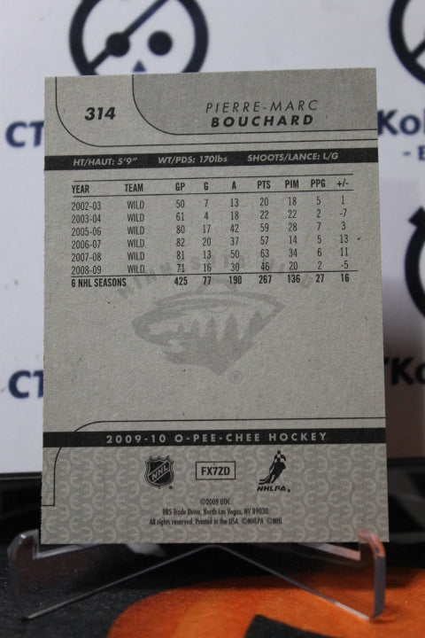 2009-10 O-PEE-CHEE PIERRE-MARC BOUCHARD # 314 MINNESOTA WILD NHL HOCKEY CARD
