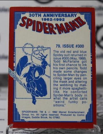 SPIDER-MAN II 30TH ANNIVERSARY # 79 ISSUE 300 MARVEL NON-SPORT TRADING CARD 1992