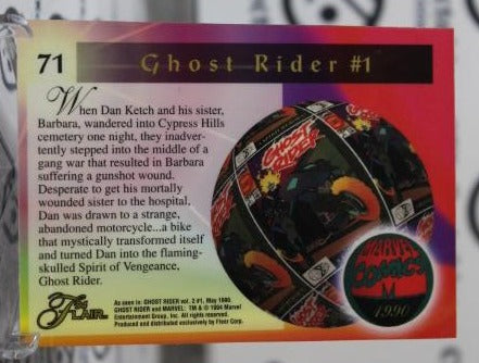 NEW GHOST RIDER # 71 MARVEL'94 FLAIR NM SUPER HEROES NON-SPORT TRADING CARD 1994