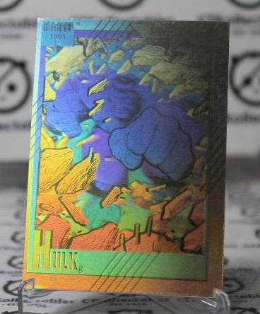 HULK # H-2 HOLOGRAM MARVEL IMPEL NM SUPER HEROES NON-SPORT TRADING CARD 1991