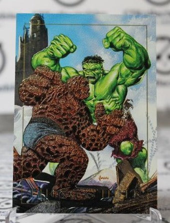 THING VS HULK # 1-D MARVEL MASTERPIECES NM SUPER HEROES SKYBOX NON-SPORT TRADING CARD 1992