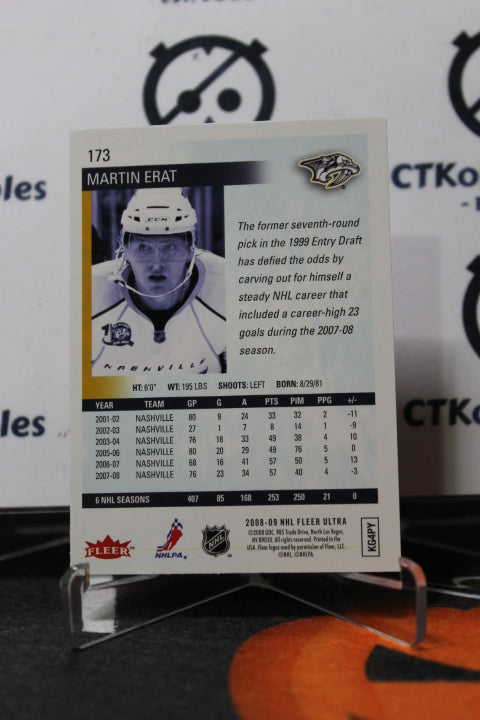 2008-09 FLEER ULTRA MARTIN ERAT # 173 NASHVILLE PREDATORS NHL HOCKEY TRADING CARD