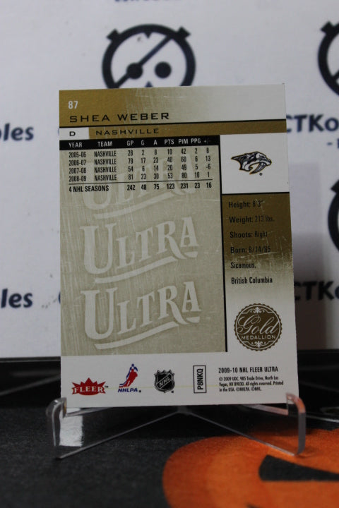 2009-10 FLEER ULTRA SHEA WEBER # 87 NASHVILLE PREDATORS NHL HOCKEY TRADING CARD