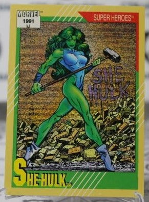 SHE-HULK # 43 MARVEL NM IMPEL SUPER HEROES NON-SPORT TRADING CARD 1991