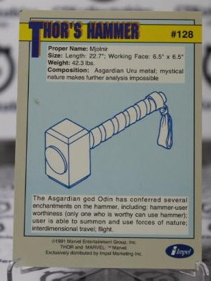 THOR'S HAMMER # 128 MARVEL NM IMPEL SUPER HEROES NON-SPORT TRADING CARD 1991