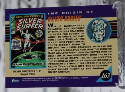 SILVER SURFER # 163 MARVEL NM IMPEL SUPER HEROES NON-SPORT TRADING CARD 1992
