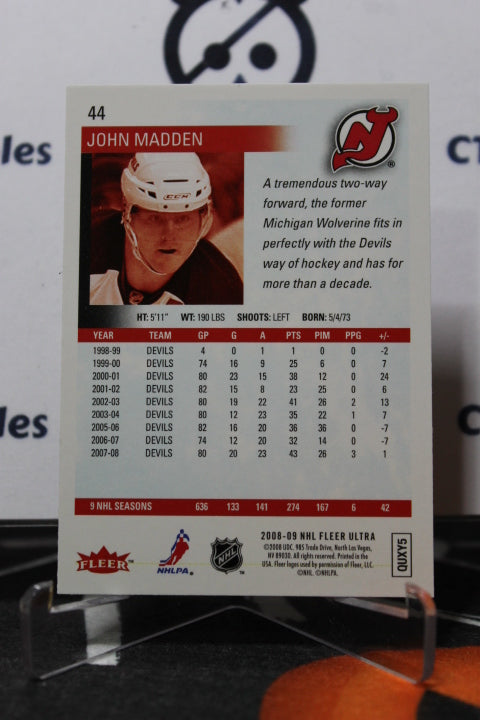 2008-09 FLEER ULTRA JOHN MADDEN # 44 NEW JERSEY DEVILS NHL HOCKEY TRADING CARD