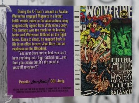 WOLVERINE # 86 FATAL ATTRACTIONS MARVEL FLEER ULTRA X-MEN NON-SPORT TRADING CARD 1995