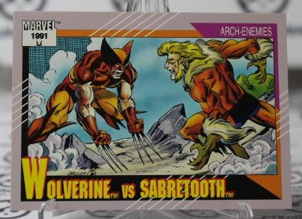 WOLVERINE VS SABRETOOTH # 93 NM X-MEN MARVEL SUPER HEROES NON-SPORT TRADING CARD 1991