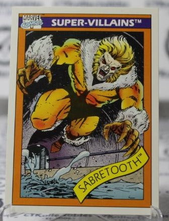 SABRETOOTH # 57 NM X-MEN MARVEL SUPER HEROES NON-SPORT TRADING CARD 1990