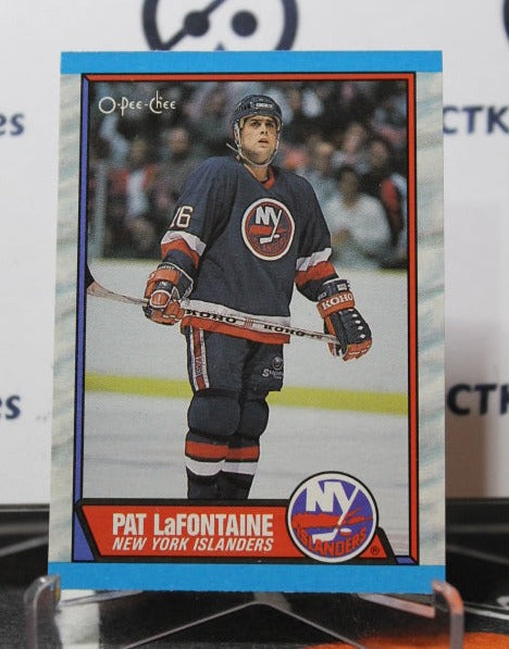 1989-90 O-PEE CHEE PAT LaFONTAINE # 60 NEW YORK ISLANDERS NHL HOCKEY CARD