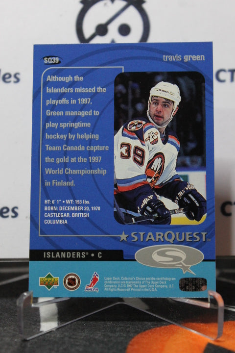 1997-98 UPPER DECK TRAVIS GREEN # SQ39 STARQUEST NEW YORK ISLANDERS HOCKEY CARD