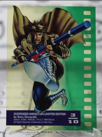 GAMBIT # 3/10 ANIMATION LIMITED EDITION MARVEL SUPER HEROES FLEER NON-SPORT TRADING CARD 1994