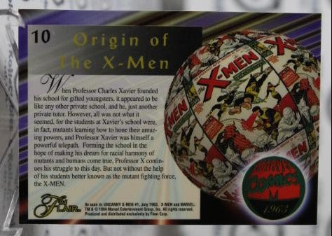 XAVIER # 10 X-MEN MARVEL F SUPER HEROES NON-SPORT TRADING CARD FLAIR 1994