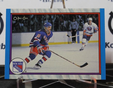 1989-90 O-PEE-CHEE FINAL STANDINGS # 310 NEW YORK RANGERS NHL HOCKEY CARD