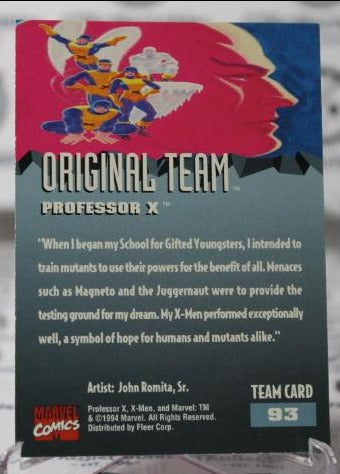 PROFESSOR X # 93 X-MEN ' 95 FLEER ULTRA MARVEL NM SUPER HEROES NON-SPORT TRADING CARD 1994