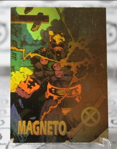 MAGNETO # XH-4 HOLOGRAM CHASE MARVEL SUPER HEROES IMPEL NON-SPORT TRADING CARD 1992 SHOWS WEAR