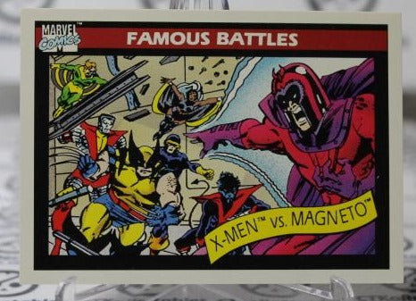 X-MEN VS MAGNETO # 100 MARVEL NM SUPER HEROES NON-SPORT TRADING CARD IMPEL 1990