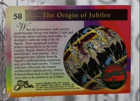 JUBILEE # 58 X-MEN '94 FLAIR MARVEL NM SUPER HEROES NON-SPORT TRADING CARD 1994