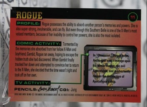 ROGUE # 11 X-MEN '95 FLEER ULTRA MARVEL NM SUPER HEROES NON-SPORT TRADING CARD 1995