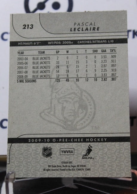 2009-10 O-PEE-CHEE PASCAL LECLAIRE # 213 OTTAWA SENATORS NHL HOCKEY CARD
