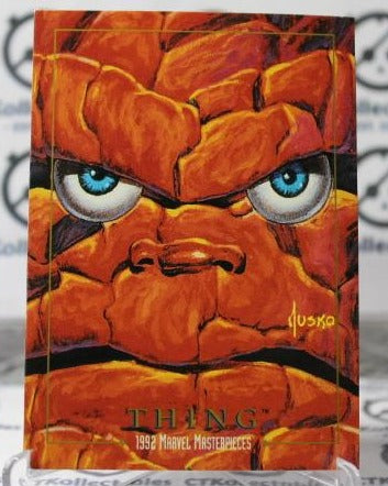 THE THING # 91 FANTASTIC FOUR MARVEL MASTERPIECES SUPER HEROES NON-SPORT TRADING CARD SKYBOX 1992 MINOR WEAR