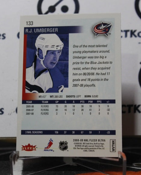 2008-09 FLEER ULTRA R.J. UMBERGER # 133 PHILADELPHIA FLYERS NHL HOCKEY CARD