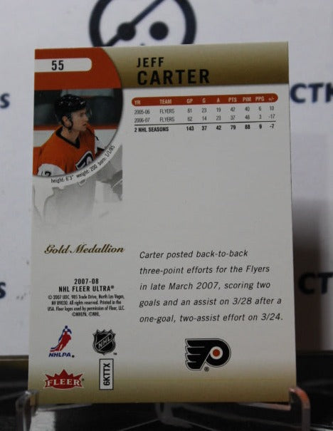 2007-08 FLEER ULTRA JEFF CARTER # 55 PHILADELPHIA FLYERS NHL HOCKEY CARD