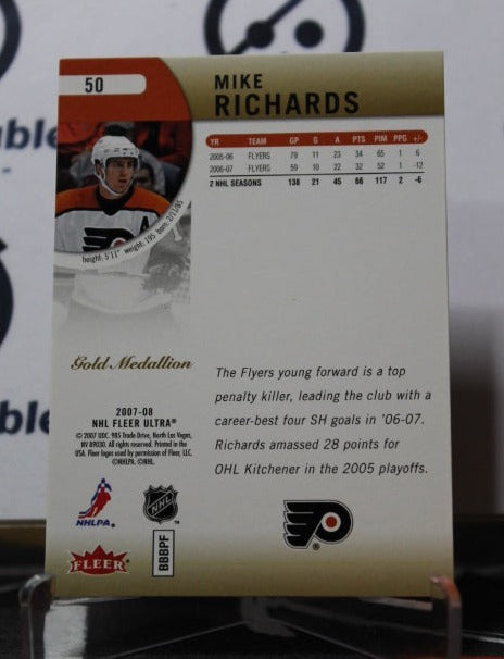 2007-08 FLEER ULTRA MICK RICHARDS # 50 PHILADELPHIA FLYERS NHL HOCKEY CARD