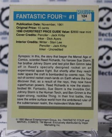 FANTASTIC FOUR # 124 MARVEL SUPER HEROES NM NON-SPORT TRADING CARD IMPEL 1990