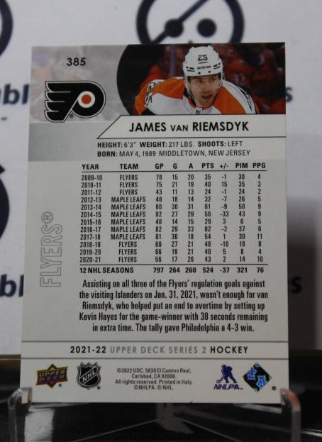 2021-22 UPPER DECK JAMES VAN RIEMSDYK # 385 PHILADELPHIA FLYERS NHL HOCKEY CARD