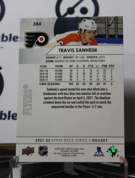 2021-22 UPPER DECK TRAVIS SANHEIM # 384 PHILADELPHIA FLYERS NHL HOCKEY CARD