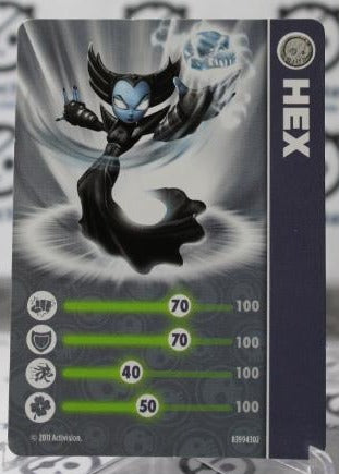 SKYLANDERS HEX SPYRO'S ADVENTURE NM NON-SPORT ACTIVISION CARD 2011