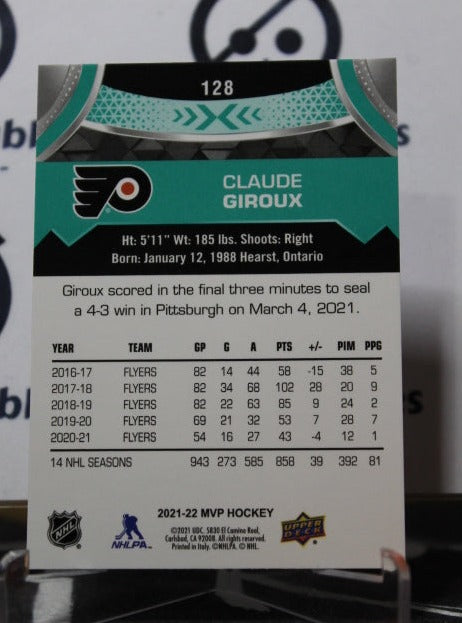 2021-22 UPPER DECK MVP CLAUDE GIROUX # 128 PHILADELPHIA FLYERS NHL HOCKEY CARD