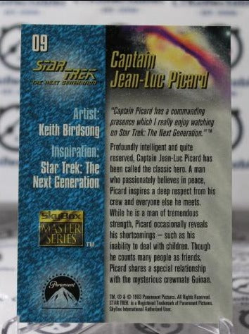 STAR TREK # 09 CAPTAIN JEAN-LUC PICARD NM NON-SPORT SKYBOX CARD 1993