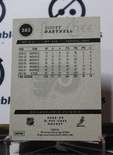 2008-09 O-PEE-CHEE SCOTT HARTNELL # 283 PHILADELPHIA FLYERS HOCKEY CARD