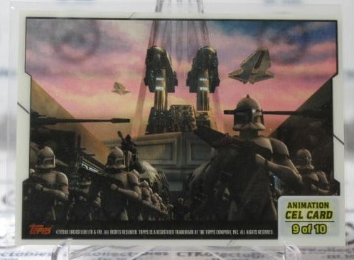 STAR WARS CLONE WARS # 9 OF 10 NM NON-SPORT TOPPS ANIMATION CELL CARD 2008