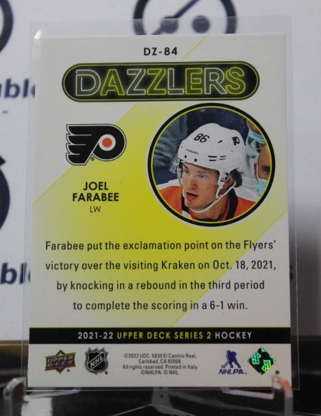2021-22 UPPER DECK JOEL FARABEE # DZ-84 DAZZLERS PHILADELPHIA FLYERS NHL HOCKEY CARD