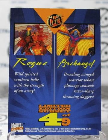 ROGUE ARCHANGEL # 4 OF 9 X-MEN '94 FLEER ULTRA MARVEL NM SUPER HEROES NON-SPORT TRADING CARD 1994