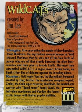 WILDC.A.T.S # 3 JIM LEE SERIES III NON-SPORT IMAGE COMICS/WIZARD MAGAZINE PROMO CARD (CHROM) 1993