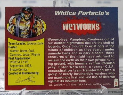 WETWORKS #8 PORTACIO NON-SPORT IMAGE COMICS/WIZARD MAGAZINE PROMO CARD (FOIL PRISM) 1992
