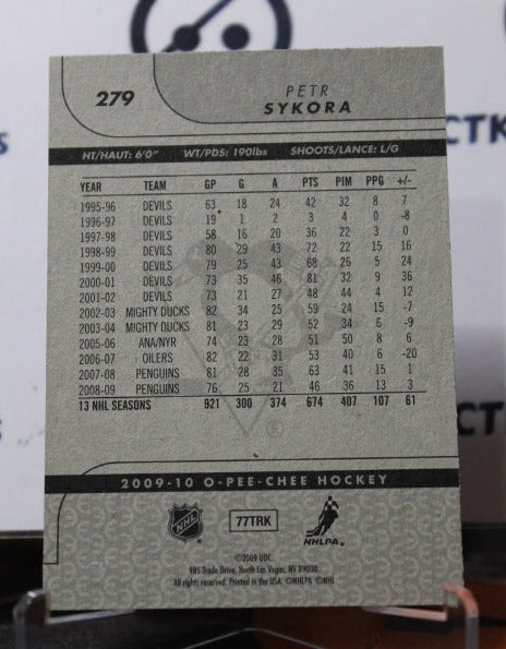 2009-10 O-PEE-CHEE PETR SYKORA # 279 PITTSBURGH PENGUINS NHL HOCKEY CARD