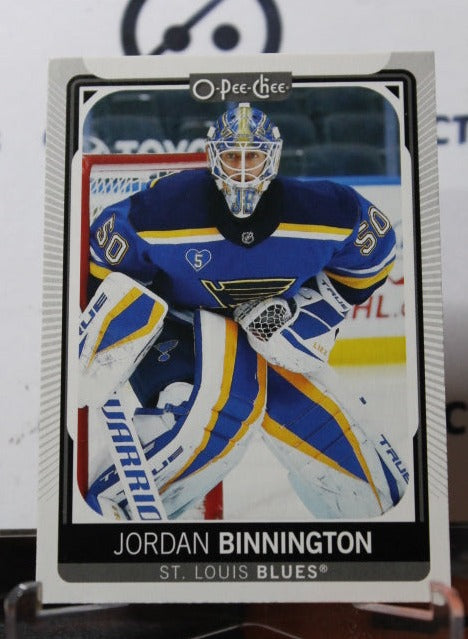 2021-22 O-PEE CHEE JORDAN BINNINGTON # 50 ST. LOUIS BLUES NHL HOCKEY CARD
