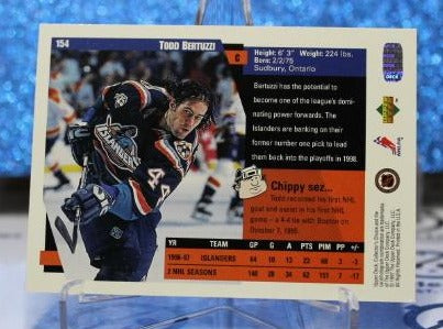TODD BERTUZZI # 154 UPPER DECK 1996-97 NEW YORK ISLANDERS NHL HOCKEY TRADING CARD