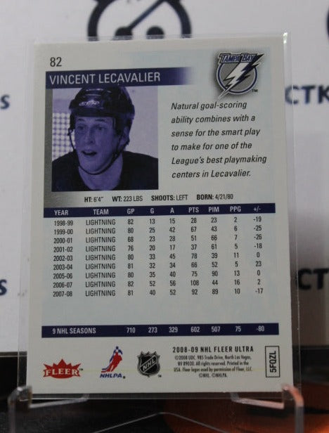2008-09 FLEER ULTRA VINCENT LECAVALIER # 82 TAMPA BAY LIGHTNING NHL HOCKEY CARD