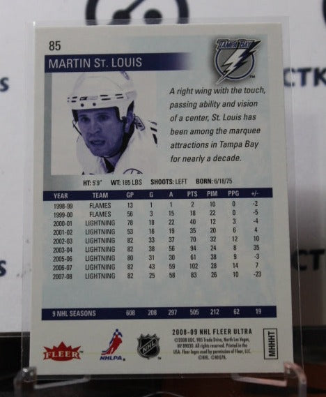 2008-09 FLEER ULTRA MARTIN ST. LOUIS # 85 TAMPA BAY LIGHTNING NHL HOCKEY CARD