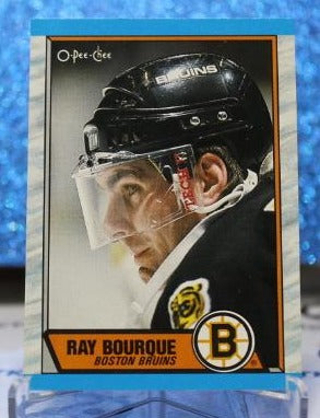 RAY BOURQUE # 110 O-PEE CHEE 1989 BOSTON BRUINS NHL HOCKEY TRADING CARD
