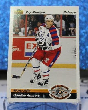 RAY BOURQUE # 633 UPPER DECK 1991-92 BOSTON BRUINS NHL HOCKEY TRADING CARD