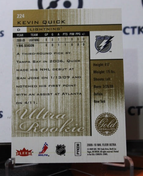 2009-10 FLEER ULTRA KEVIN QUICK # 224 ROOKIE TAMPA BAY LIGHTNING NHL HOCKEY CARD