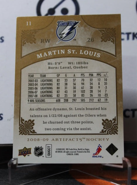 2008-09 UPPER DECK MARTIN ST. LOUIS # 11 TAMPA BAY LIGHTNING HOCKEY CARD